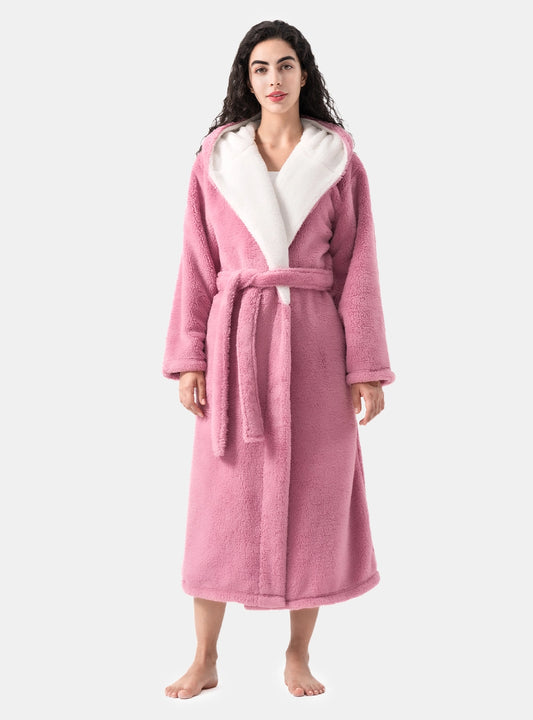 Hooded Fluffy Soft Plush Robe