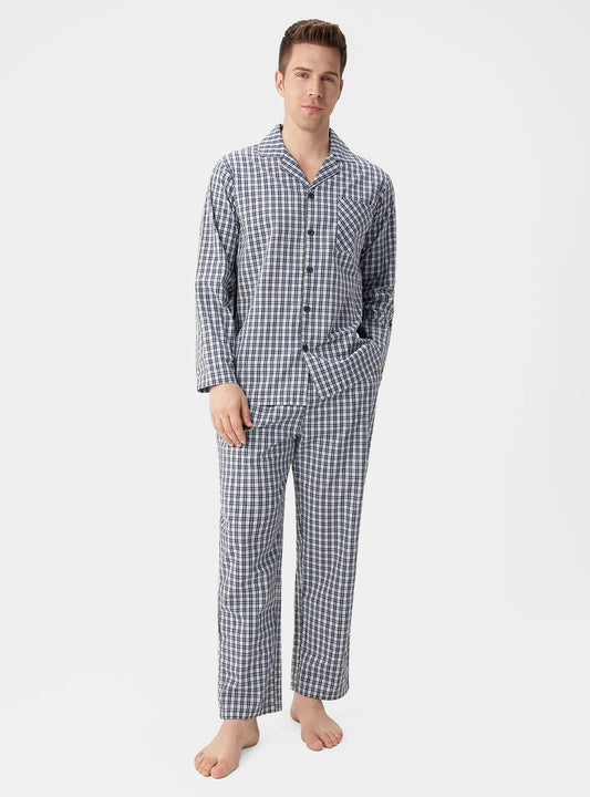 Woven Plaid Classic Pajama Set