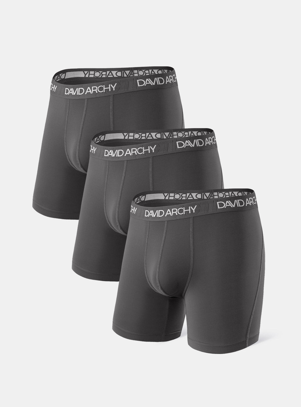 3 Packs Boxer Briefs Quick Dry Sports David Archy Mens Ultra Soft