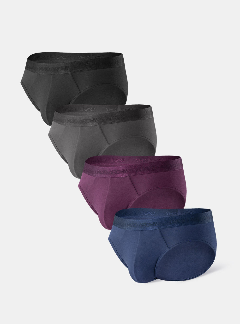 4 Packs Briefs Micro Modal Super Soft David Archy Most Comfortable Men's  Underwear