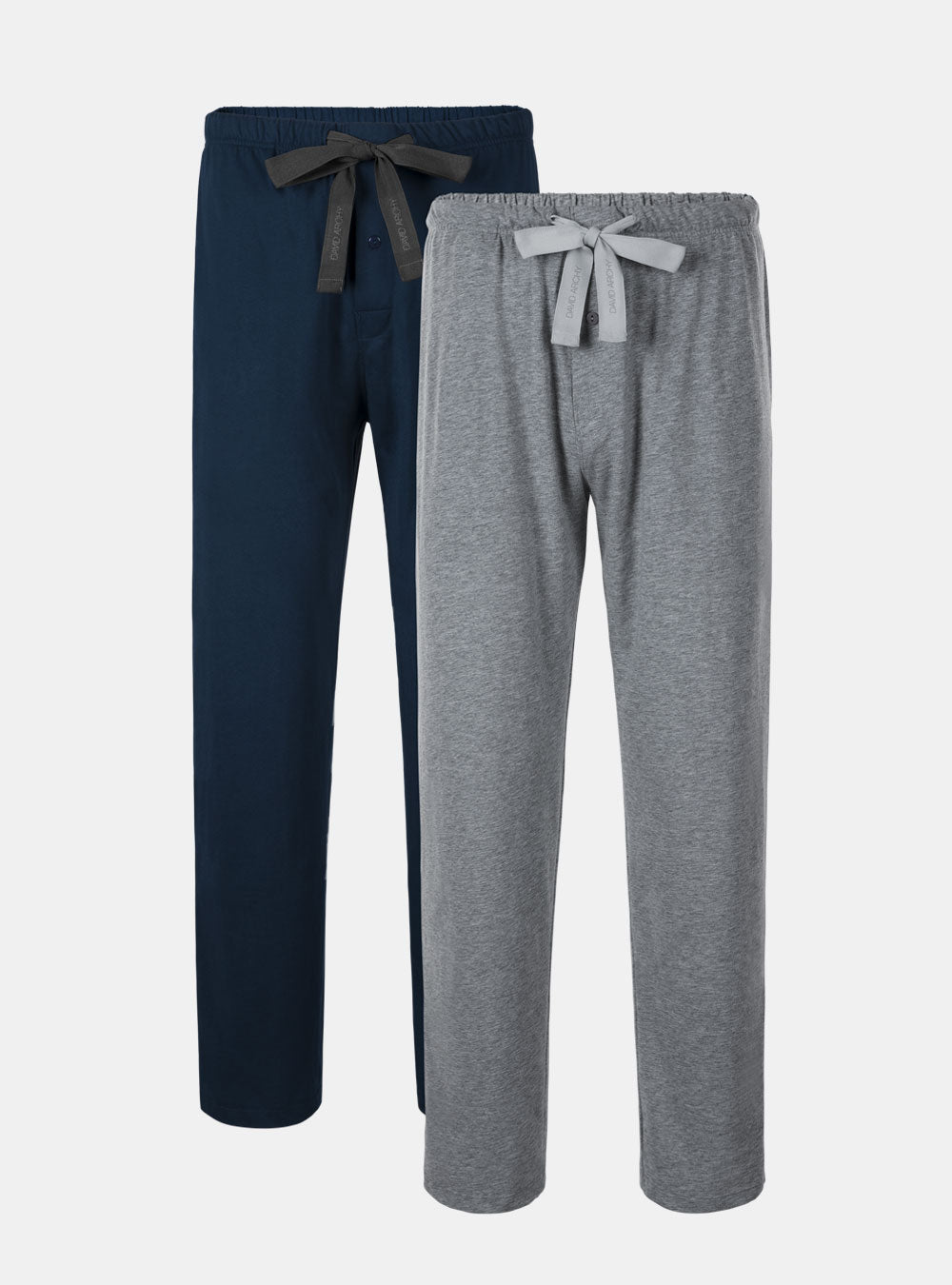 David Archy 2 Packs Cotton Knit Pajama Pants Comfy Mens Soft Cotton Boys  Knit Pajama Pants