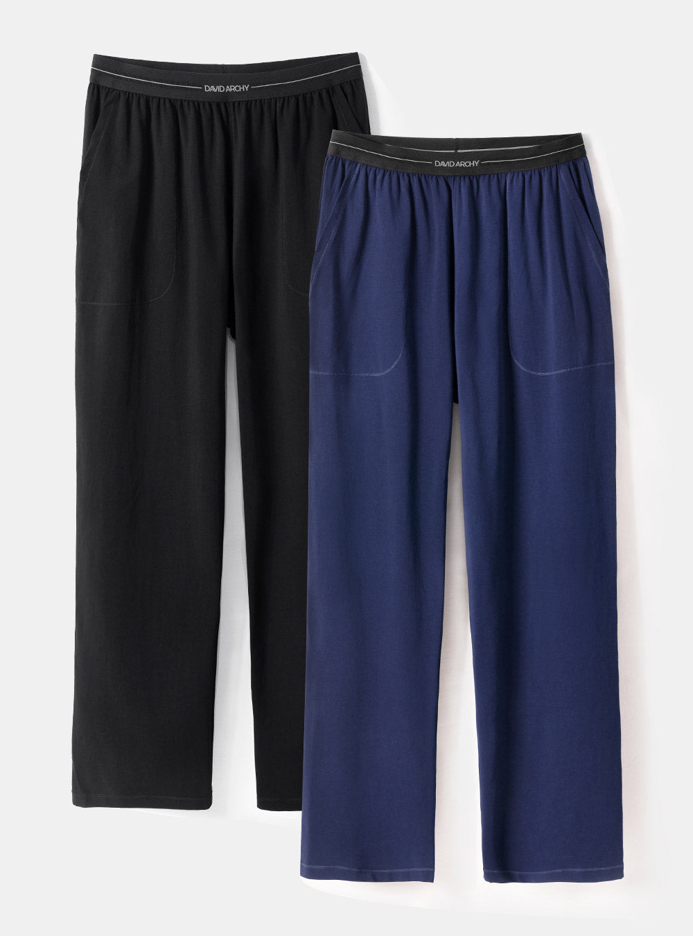 David Archy Cotton Men's Plain Moisture Wicking Sleepwear Pants