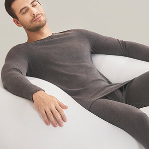 Winter Men Thermal Underwear Set Soft Cotton Fleece-lined Warm Panels Long  Johns Top & Bottom Set Thermo Clothing Pajamas