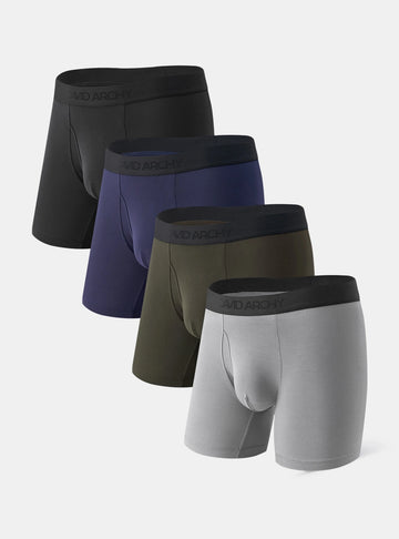 Bamboo Breezy Boxer Briefs 6.5" (4-Pack)