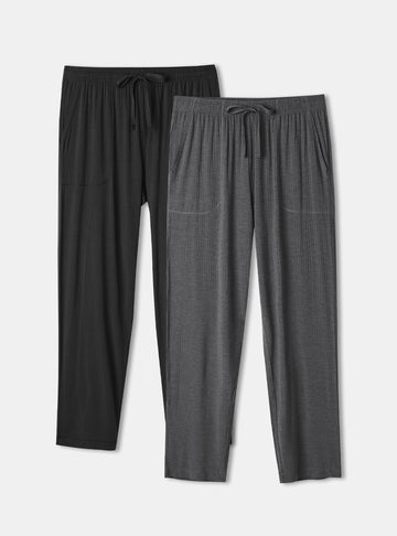 Bamboo Rib Soft Sleep Pants (2-Pack)