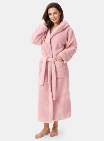 Hooded Fluffy Warm Plush Robe