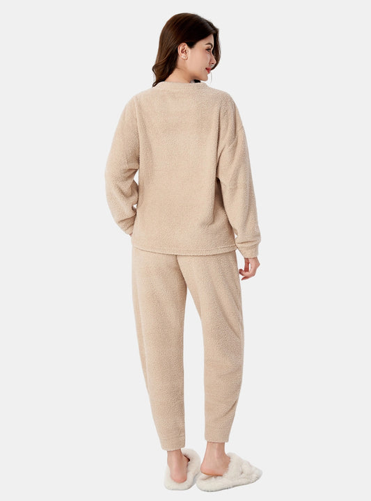 Plush Fleece Cozy Couple Pajama Set