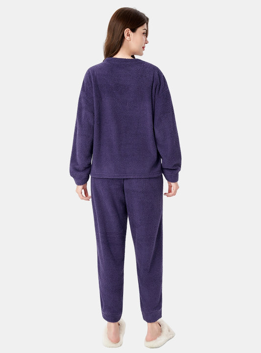 Plush Fleece Cozy Couple Pajama Set