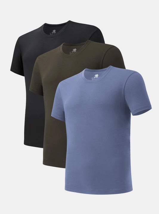 Quick Dry Silky-Soft Crew Neck Undershirts (3-Pack)