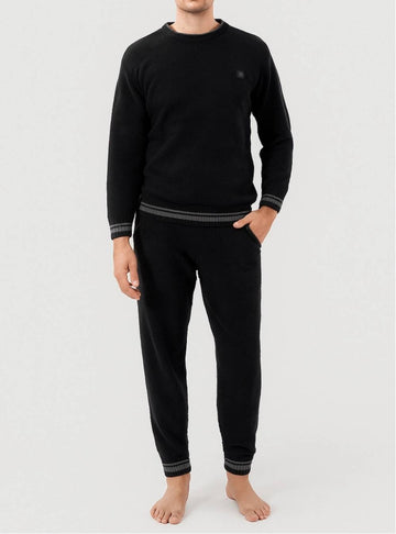 Plush Fleece Crew Neck Pajama Set