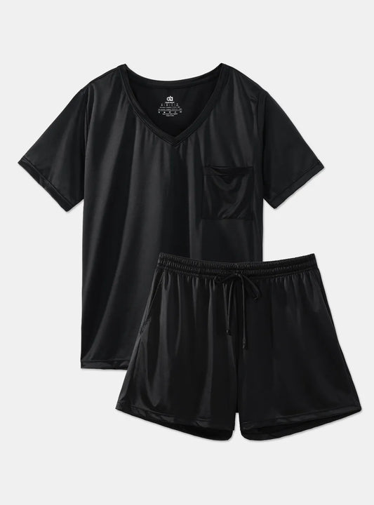 Women’s Satin Silky Soft Short Pajama Set