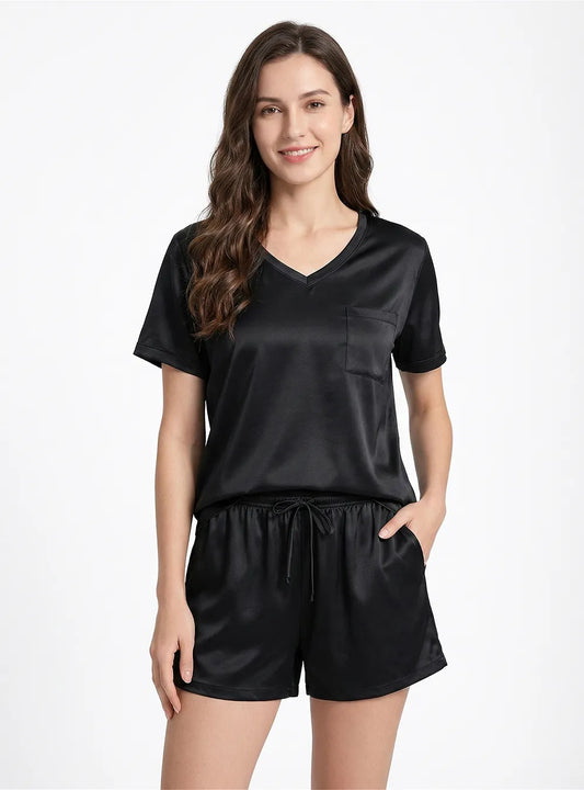 Women’s Satin Silky Soft Short Pajama Set