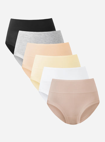 Bamboo Breathable High Rise Briefs (6-Pack)