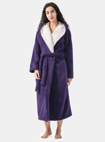Hooded Fluffy Soft Plush Robe
