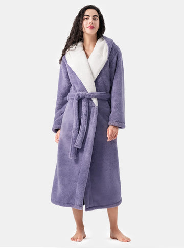 Hooded Fluffy Soft Plush Robe