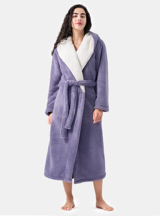 Hooded Fluffy Soft Plush Robe