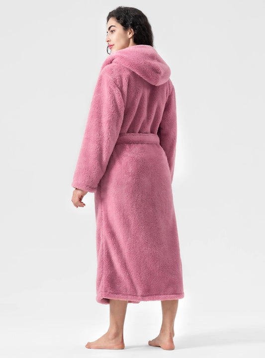 Hooded Fluffy Soft Plush Robe