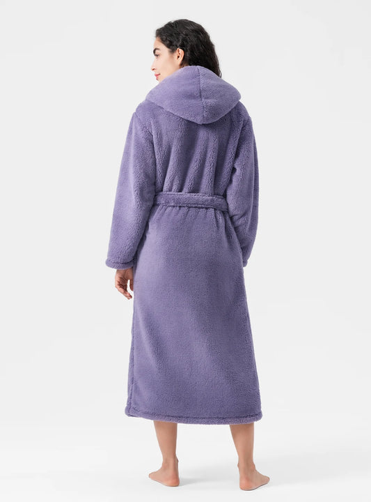 Hooded Fluffy Soft Plush Robe