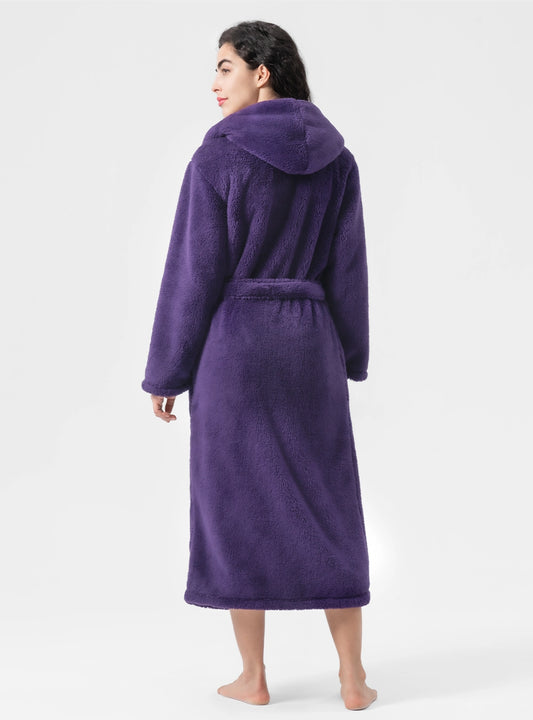 Hooded Fluffy Soft Plush Robe