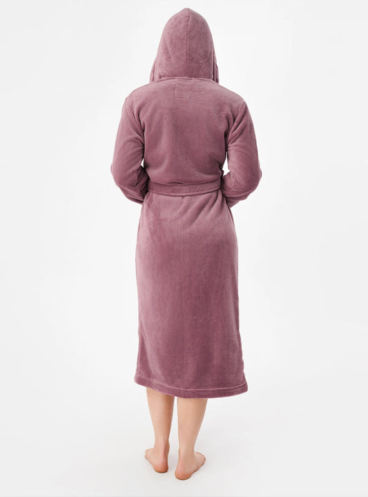 Hooded Fluffy Soft Full-Length Plush Robe