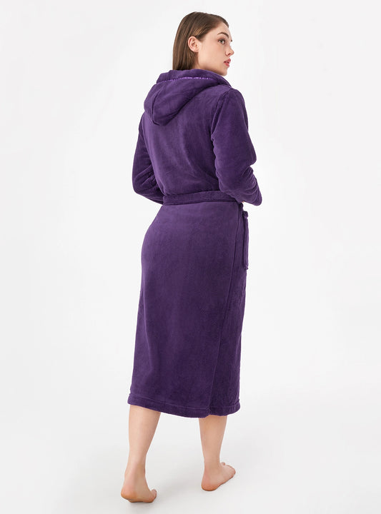 Hooded Fluffy Plush Robe