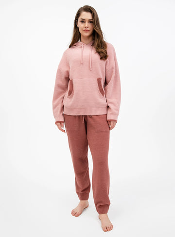 Plush Fleece Cozy Hooded Pajama Set
