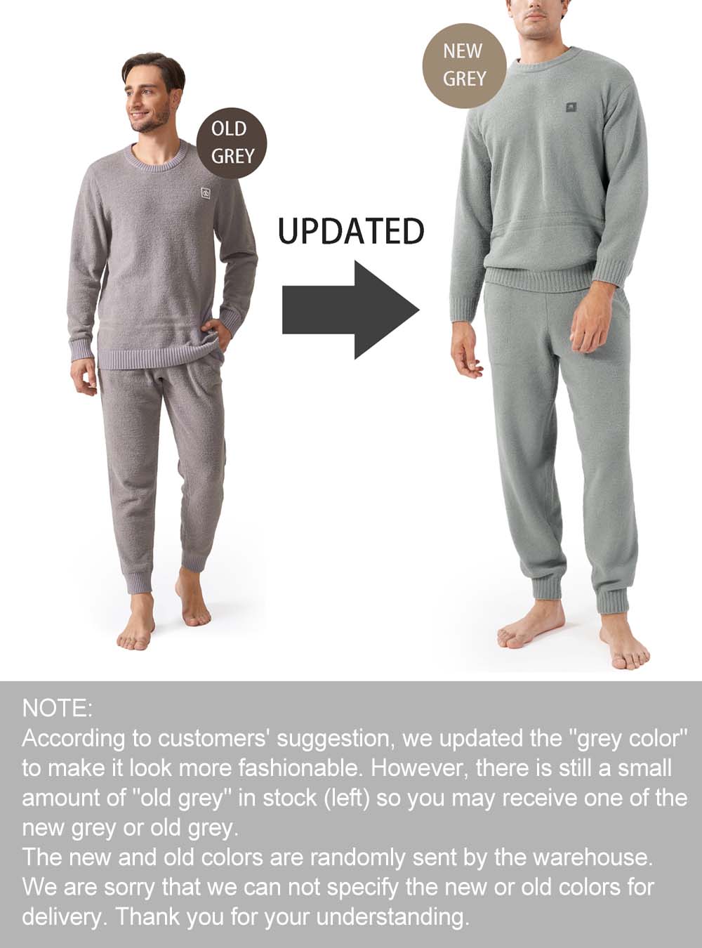 David Archy Pajama Set Plush Fleece Warm Cozy Men's Nightwear Set