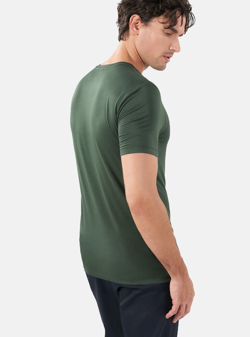 DAVID ARCHY Men's Undershirt Bamboo Rayon Moisture-Wicking T-Shirts Stretch  Crewneck/V-Neck Tees for Men – David Archy