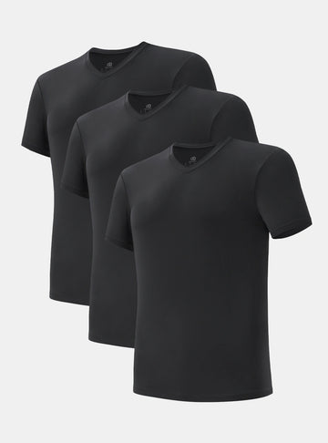 Quick Dry Silky-Soft V-Neck Undershirts (3-Pack)