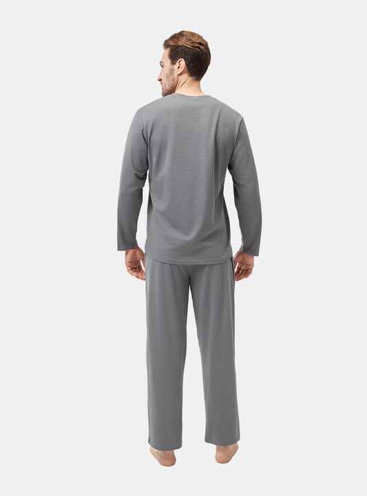 Cotton Airy Henley Pajama Set
