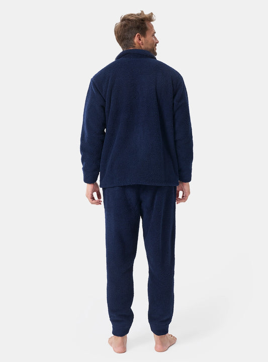 Plush Fleece Snap-Front Pajama Set