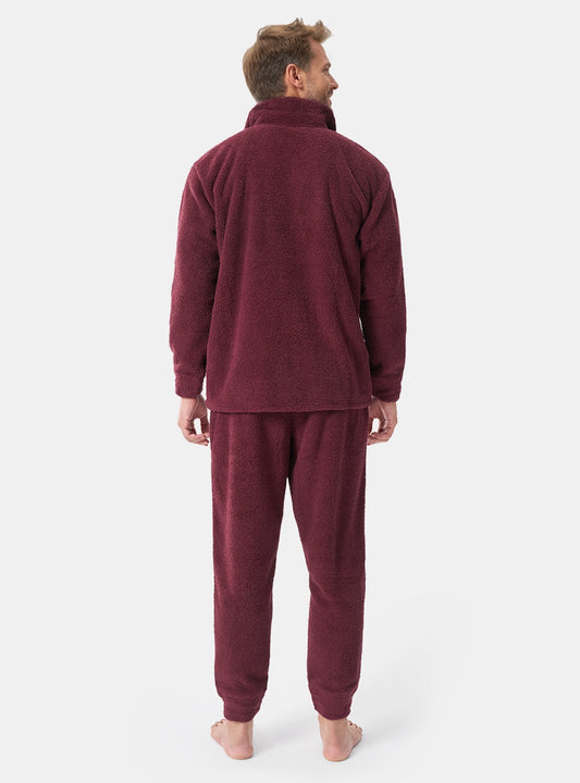 Plush Fleece Snap-Front Pajama Set