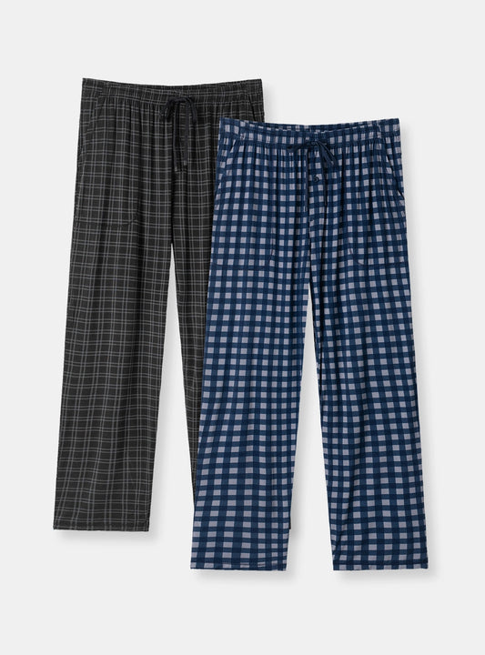 Bamboo Soft Plaid Sleep Pants (2-Pack)