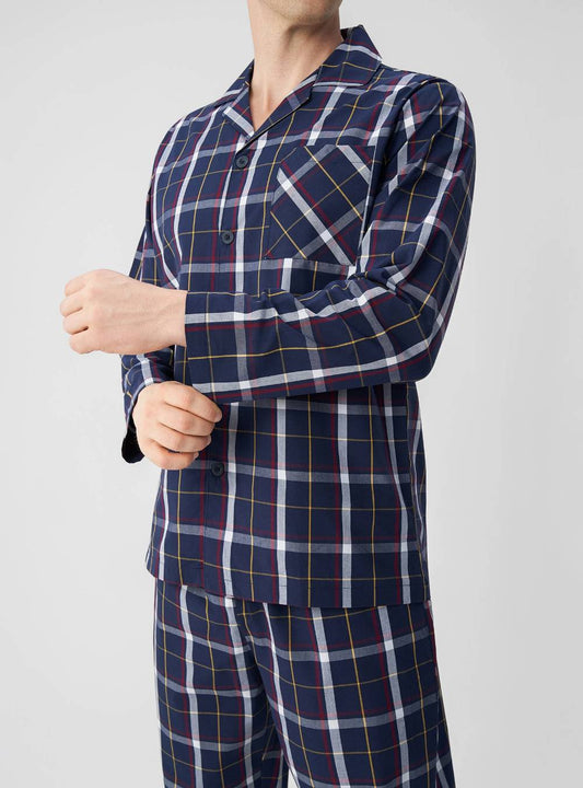 Woven Plaid Classic Pajama Set