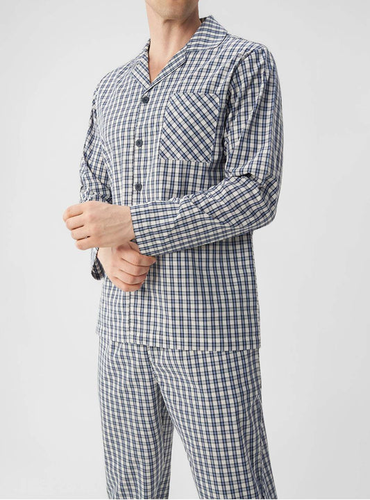 Woven Plaid Classic Pajama Set