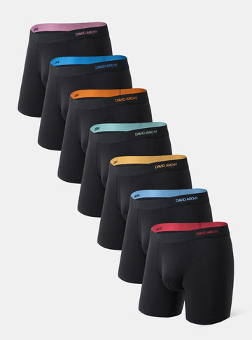 Bamboo Moisture Wicking Boxer Briefs 6.5'' (7-Pack)