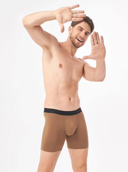 Bamboo Moisture Wicking Boxer Briefs 6.5'' (7-Pack) -Earth Color