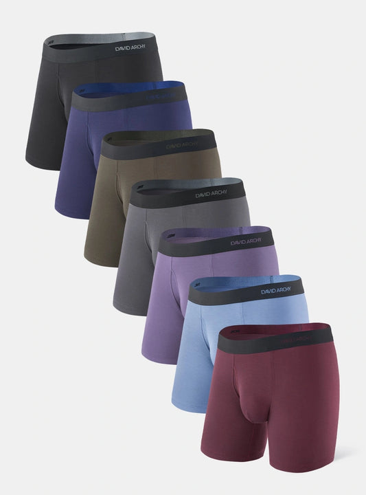 Bamboo Moisture Wicking Boxer Briefs 6.5'' (7-Pack)