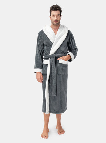 Hooded Warm Plush Robe