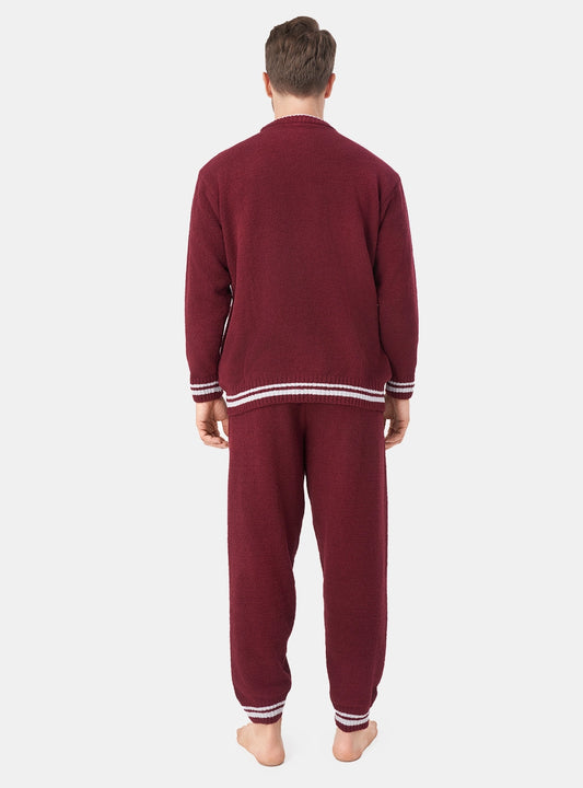 Plush Fleece Crew Neck Pajama Set