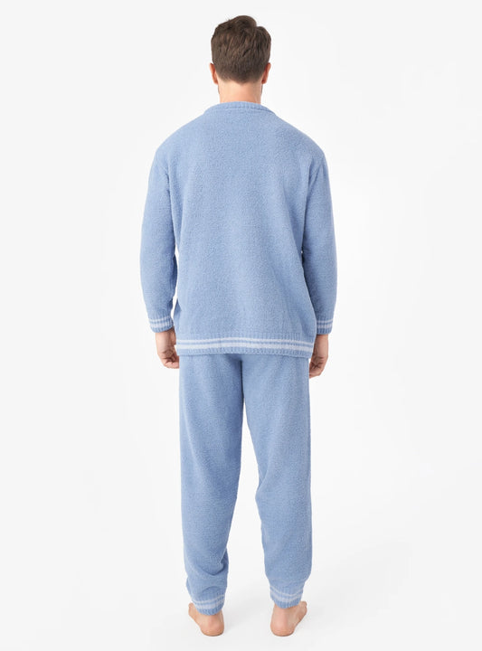 Plush Fleece Crew Neck Pajama Set