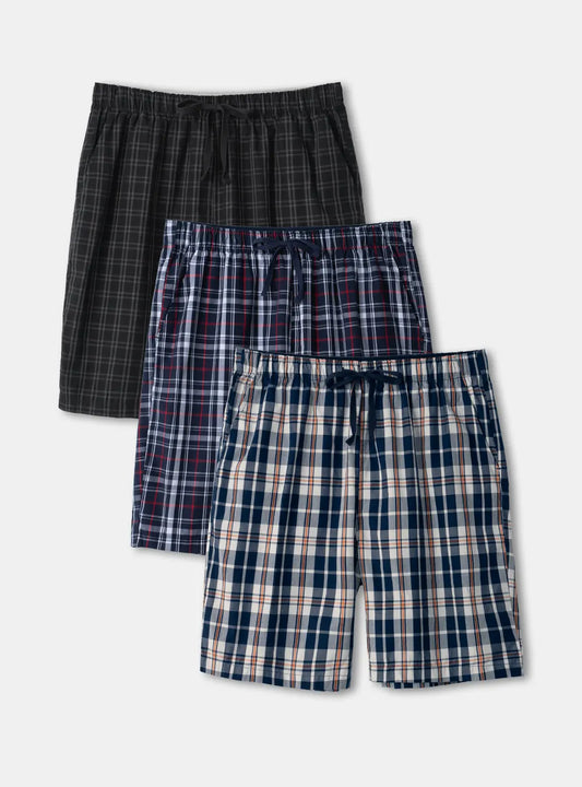 Woven Breathable Sleep Shorts (3-Pack)