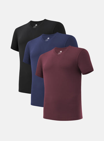 Bamboo Moisture-Wicking V-Neck Undershirts (3-Pack)