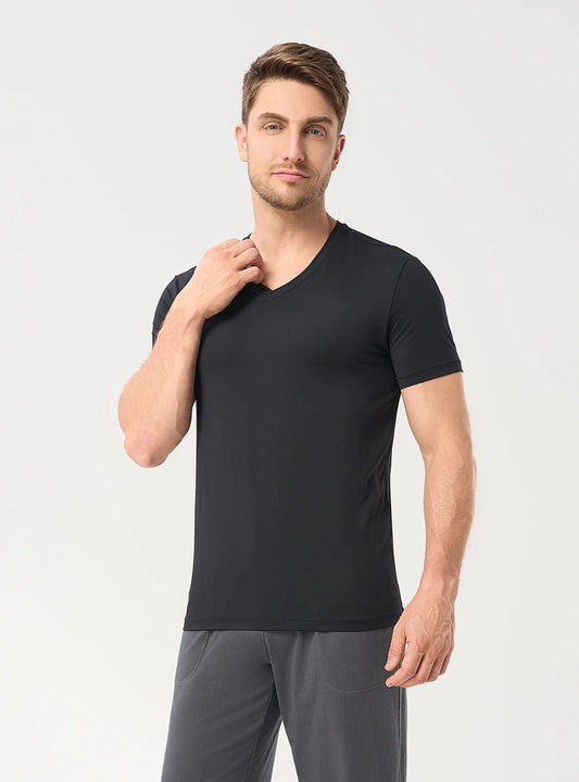 Quick Dry Silky-Soft V-Neck Undershirts (3-Pack)