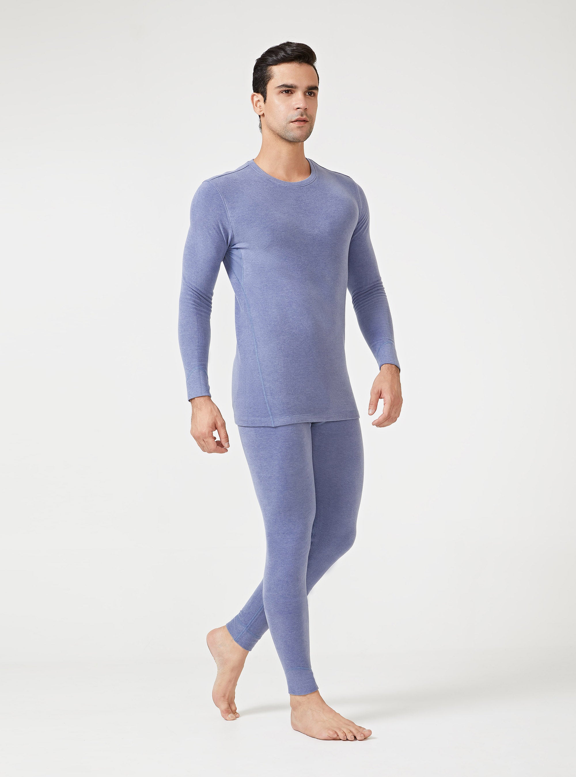 Men's Fleece Lined Long Johns Stretchy Winter Thermal leggings