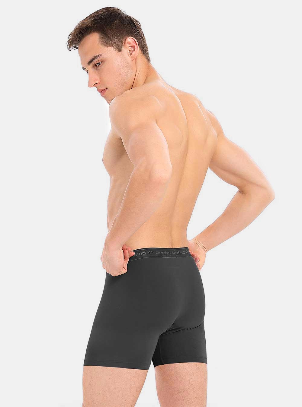 Micro Modal Extra-Long Boxer Briefs in Black (2-Pack)