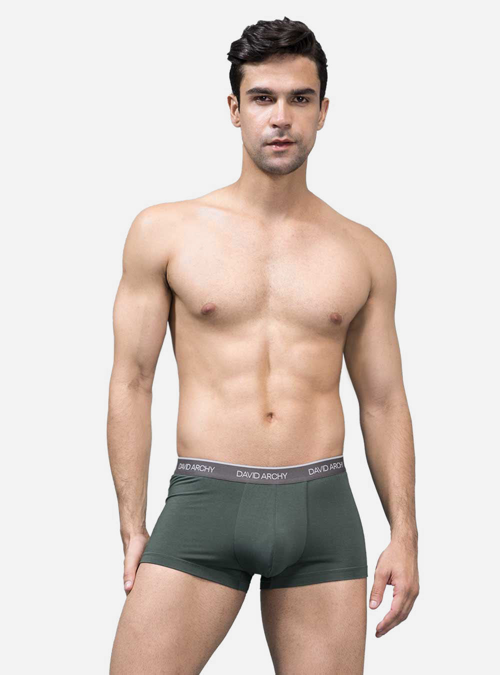 4 Packs Bamboo Rayon Trunks Dual Pouch Smooth David Archy Ultra Soft Smooth  Breathable Contour Underwear