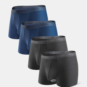 Akiihool Mens' Underwear Men's Dual Pouch Underwear Micro Modal Trunks  Separate Pouches with Fly (Grey,XXL) 
