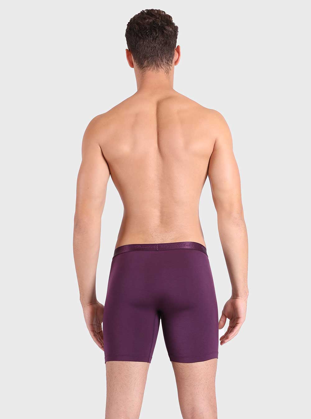 ABananaCover Premium Men's Naked Feeling Air Micro Modal Boxer Briefs -  Superior To Cotton Underwear - 3X Softer Than Cotton - 3 Snug-Fit  Athleisure Mens Underwear Trunks - Nickel Violet, Small at
