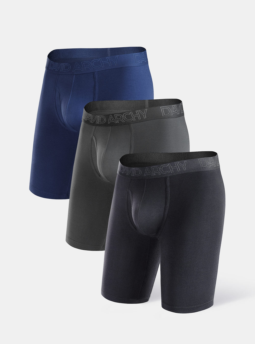 Boxers Homme DAVID ARCHY En Bambou - Lot De 3/4/7 Sans Couture Ultra Confortables